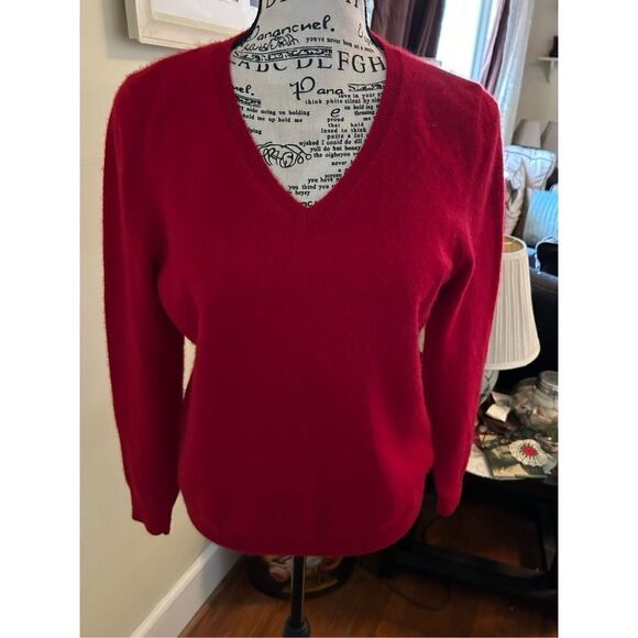 Talbots 100% Cashmere V Neck Sweater - Picture 2 of 8